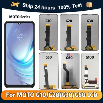 За Motorola Moto G10 G20 G30 LCD Дисплей с Сензорен Екран Дигитайзер, резервни Части За Мото G50 G60 G60S G100 XT2125 Подмяна на LCD дисплея