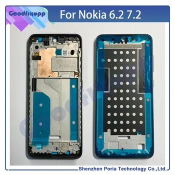 За Nokia 6.2 7.2 Предната рамка на медии-кейса, средната рамка безеля на Предната рамка за подкрепа на LCD екрана