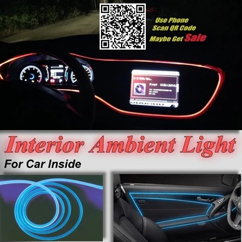 За Peugeot 207 2006-Интериора на Автомобила Разсеяна Светлина Панел за осветление За Колата Вътре в колата Тунинг Готина Ивица Светлина Оптична Лента