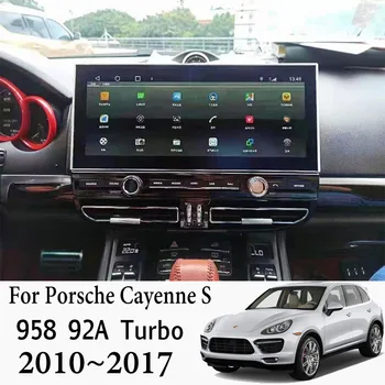 За Porsche Cayenne S Hybrid V6 958 92A Turbo 2010 ~ 2017 12,3-Инчов Автомобилен Мултимедиен GPS WIFI Аудио CarPlay Радио Навигация