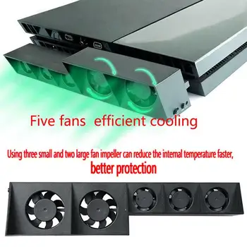 За охлаждане с 5 фенове Външен Турбо охладител с възможност за регулиране на температурата на Охлаждащия вентилатор DC 5v/0,15 А DC 5v/0,12 И черно