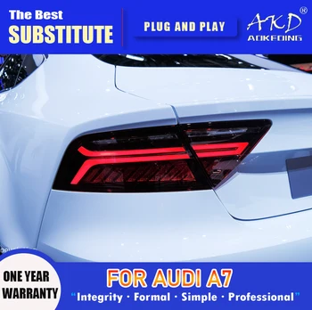 Задна Светлина AKD за Audi A7 Led Задна Светлина 2011-2018 RS7 Задни Противотуманный Спирачка Поворотник Автомобилни Аксесоари