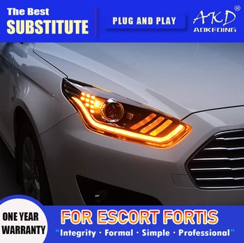 Задна Светлина AKD за Ford Escort Led Задна Светлина-2018 FORTIS Задни Противотуманный Спирачка Поворотник Автомобилни Аксесоари