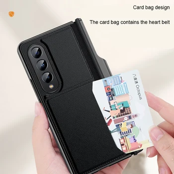 Закачалка за Чанти и калъфи за карти 2 в 1-Кожен Калъф за Samsung Galaxy Z Fold 4 5G Страничната Слот за Писалка Дизайн Калъф за телефон all inclusive Магнитна капачка