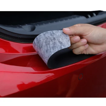 Изкуствена кожа Въглеродни влакна За Подреждане, След защита на Задната Броня Багажник Защитна Плоча За Fiat 500x Автомобилни Аксесоари