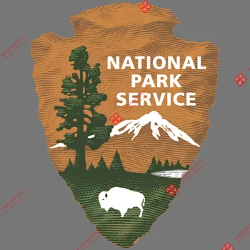 Интересна Служба на Националните паркове Корона Стрели Vinyl Стикер На Прозореца на Колата Стикер На Прозореца на Камиона Стикер На Колата Yosemite Украса Лаптоп