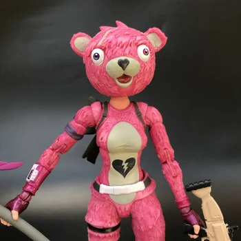 Истински Аниме Фигурка Розово Мече за Гушкане Лидер на Отбора Дизайн на Кукла PVC Подвижната Съвместна Колекция от Декорации Модел Играчки, подаръци за Деца