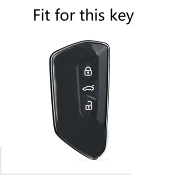 Калъф за Дистанционно на Ключа на Колата е от Въглеродни Влакна ABS Shell За Volkswagen VW Golf 8 MK8 За Skoda Octavia