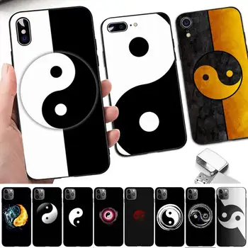 Калъф за мобилен телефон с логото на Тай Чи Yin Yang за iPhone 11 12 13 mini pro XS MAX 8 7 6 6S Plus X 5S SE 2020 XR case
