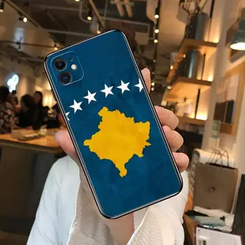 Калъфи за телефони с Националния флаг на Косово за iPhone 13 Pro Max case 12 11 Pro Max PLUS 8 7 PLUS 6S XR XS X 6 mini se мобилен мобилен