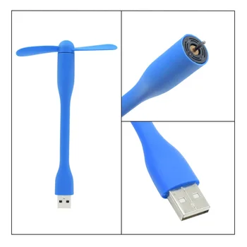Качествен Преносим 6 Цвята, Micro USB 2.0 Фенове Охлаждащ USB вентилатор Гъвкав Годишният Притурка С Храненето От таблетката Power Bank Лаптопи