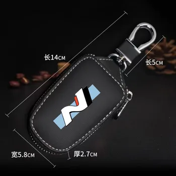 Кожен Калъф За Ключове на Автомобила Сгъваем джоб С Ключодържател Дистанционно Управление За N Performance Sonata N i30 Защитно покритие на Корпуса Авто аксесоари