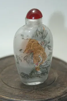Красива стара китайска Уникална Картина нюхательная табакерка отвътре е изрисувана четири комбинации