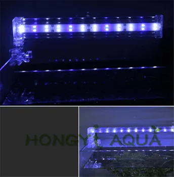 кристален аквариум за риби светлината на фенерче LED малък клипове светлина Вода билка лампа Мини енергоспестяващ клип светлина аквариум аксесоари