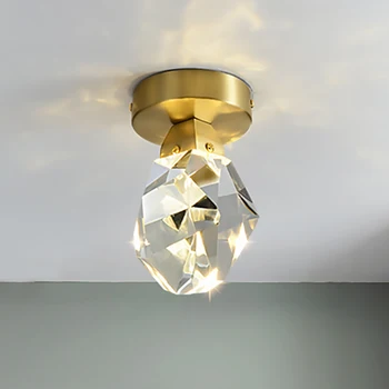 Кристална лампа за преминаване на модерен минималистичен топло, коридор, антре модерен входната лампа led лампа луксозен тенис на тавана лампа