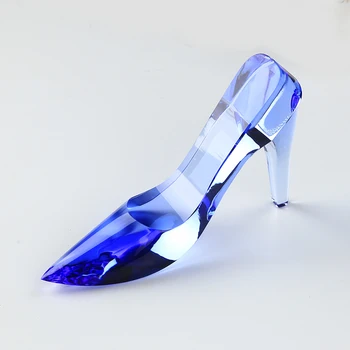 Кристални Миниатюрни Стъклени Обувки На Висок Ток, Романтичен Подарък За Плавателни Съдове За Декорация На Дома Аксесоари