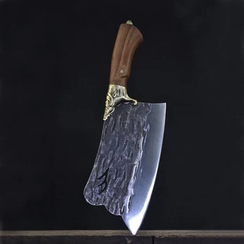 Кухненски нож за ръчно коване Longquan cut and cut двоен нож на главния готвач специален нож, кухненски нож за рязане на кости търговска