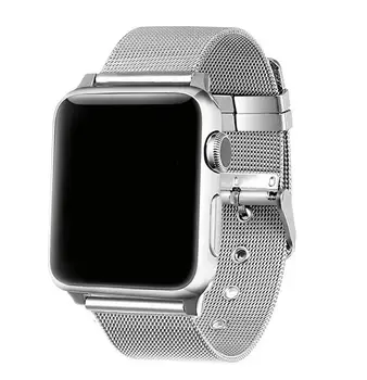 Луксозен Тънък Дизайн От Неръждаема Стомана Метална Каишка За Часовник Apple Watch Band 40 мм 42 мм 44 мм