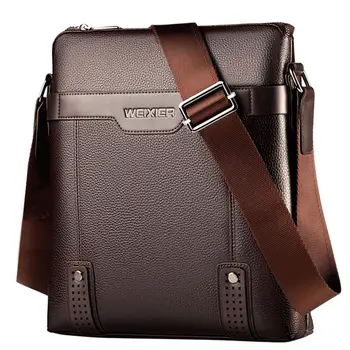 луксозна чанта-месинджър с потребителски лого, бизнес и ежедневни мъжки чанти през рамо, чантата през рамо, пу, черно кафе