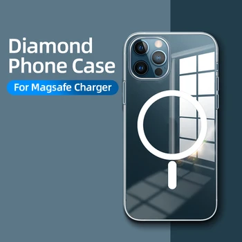 Магнитен Калъф За iPhone 12 Pro Max 12 mini Калъф За безжичното Зареждане устойчив на удари Калъф с Пълна Защита на PC + TPU Калъф За вашия Телефон
