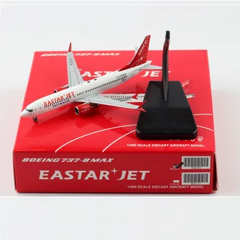 Мащабна модел 1:400 B737-8 MAX 8 HL8341 XX4098 Korea EASTAR JET Airlines Molded под налягане колекция играчки от сплав, Украса на дисплея