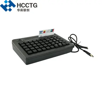 Мини-програмируеми POS клавиатура USB/PS /2 50 клавиши с устройство, четец за карти Msr (KB50M)