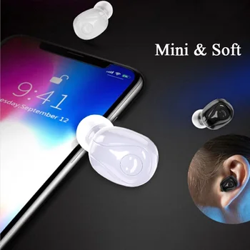 Мини слушалки в ушите 5,0 Bluetooth-слушалки Безжични Hi-fi Слушалки с Микрофон Спортни слушалки стерео Хендсфри за всички смартфони