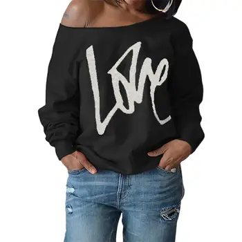 Мода Есен Блуза, Пуловер От Мек Материал, Дишаща Есенна тениска С дълги ръкави И Писмото Модел