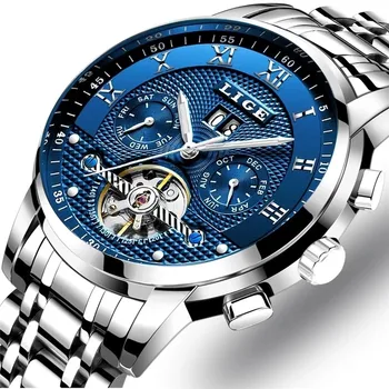 Модерен Мъжки Часовник Бизнес Автоматични Механични Часовници Мъжки Висок Клас На Марката Луксозни Всекидневни Водоустойчив Часовник Relogio Masculino + Кутия