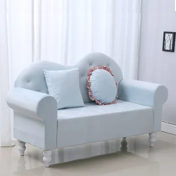Модерен прост европейски стил обикновен текстилен художествен единична, двойна и тройна малък диван