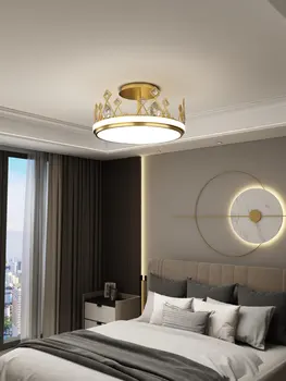 Модерна луксозна короната трапезария тавана лампа Скандинавски Лекота стая тавана лампа LED творчески кабинет кристалното Потолочное осветление