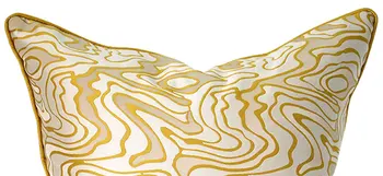 Модни готина жълта геометрична декоративна възглавница/almofadas case 45 50 европейската модерна необичайна въздушна възглавница за декорация на дома
