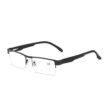 Мъже, Жени Синя Светлина Блокер Очила За Четене без рамки Половината от Рамки За Очила Бизнес UV Анти Умора Пресбиопия Лещи Очила