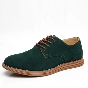 Мъжки Oxfords от изкуствен Велур, Мъжки Ежедневни обувки, Пролетно-Есенна Модни мъжки обувки-Оксфорд, 2018 г., Хит на Продажбите, по-Големи Размери 39-47