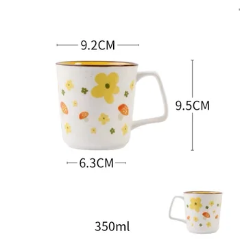 напальчники за пубг Mug геншин зодии Underglaze Breakfast Cup Сладко Момиче Tea Office U-shaped Handle Safe Insulation