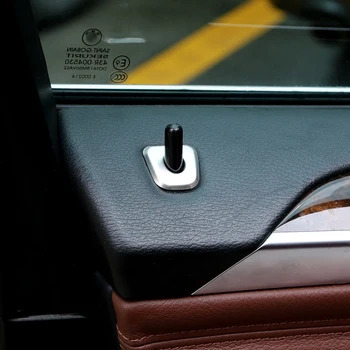 Неръждаема Стомана Вътрешен Автомобилен Автоматично Заключване на вратите Капак Завърши Етикети автоаксесоари За BMW X5 E70 2008-2013 Аксесоари