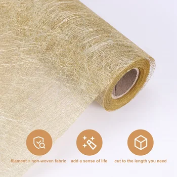 Нетканая тъкан От Метални влакна За десктоп пътеки За Сватбеното парти, Подарък Цвете за Опаковане, 30 см х 10 м
