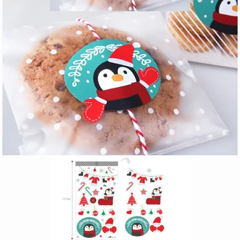 Нов 120шт (10 листа) пингвин Веселите Коледни етикети Хартиени Етикети За Scrapbooking Подарък Декорация Етикет направи си САМ