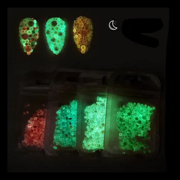 Нов 300 бр. Разход на SS6-SS20 Crystal Скъпоценен Камък 3D Светещи Камъни Декорации за нокти DIY Стъкло Flatback Флуоресцентни Кристали За Нокти