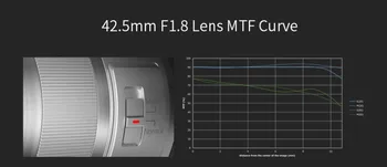 Нов 42,5 42,5 мм F1.8 обектив с фокусно разстояние за YI M1 За фотоапарат Olympus E-PM1, E-P5 E-PL3, E-PL5 и E-PL6 E-PL7 E-PL8 E-PL9 EM5 II EM10 II