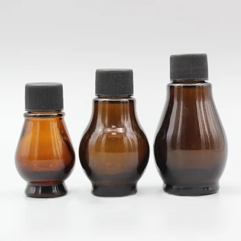 Нов стил 10 мл козметична бутилка от тъмно стъкло, преносим мини-стъклена бутилка за етерично масло с капак
