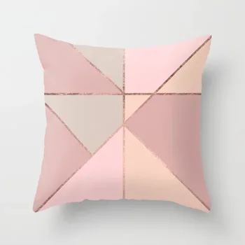 Нов Стил Завод Писмо Цвете Геометрична мека мебел Възглавница Въздушна Сърцевина Калъфка за възглавница на облегалката за глава Розови Вечерни Декор Подарък за Деца