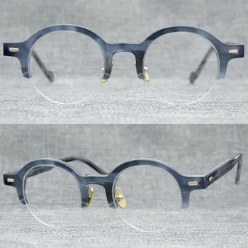 Нов Стил, Кръгли Винил Ацетатные Титанов Оптични Очила, Рамки За Очила По Рецепта, Рамки За Жени И Мъже, Рамки За Очила За Четене