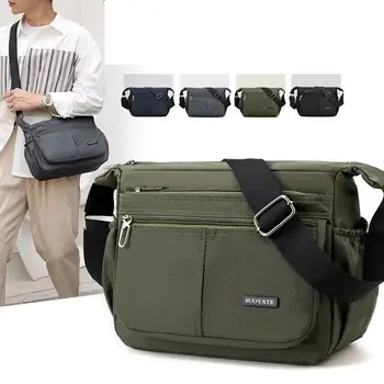 Нова Оксфорд мъжки чанти на Едро, Бизнес Чантата е с Голям капацитет, Диагонално Чанта на Едно рамо, с Висококачествена Водоустойчива Чанта