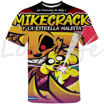 Нова тениска Mikecrack, Детски Тениски с 3D Анимационни герои, Летни Тениски с Кръгло Деколте за момчета и момичета, Градинска дрехи от Аниме 