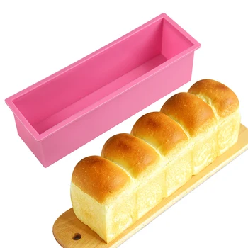 Нова Торта Тост Силиконова Форма За Печене Правоъгълна Инструмент За Печене САМ Препечен Хляб 3D Големи Мус Чайник Кухня Ръчно изработени