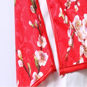 Нова Традиционната Китайска Облекло Cheongsams Памучни Дълга Червена Рокля на Булката Рокля Размер S, M, L, XL