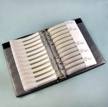 Новата Книга на проби SMD 0805 63 стойности 3025 бр 5% Комплект резистори и 17 стойности 700 бр Комплект кондензатори