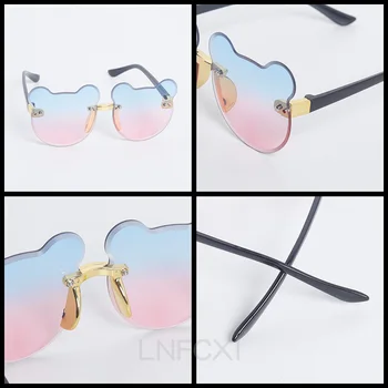 Нови Детски Слънчеви очила с антирефлексно покритие във Формата На Мечка, Детски слънчеви Очила, Модни Слънчеви Очила За Момичета и Момчета, Мультяшные очила, Очила за Шофьори