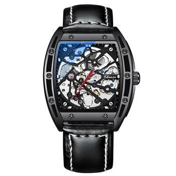 Нови Мъжки Автоматичен Часовник Най-Добрата Марка На Луксозни Бизнес Часовници Кожени Водоустойчив Светещи Механични Спортни Ръчни Часовници С Турбийоном